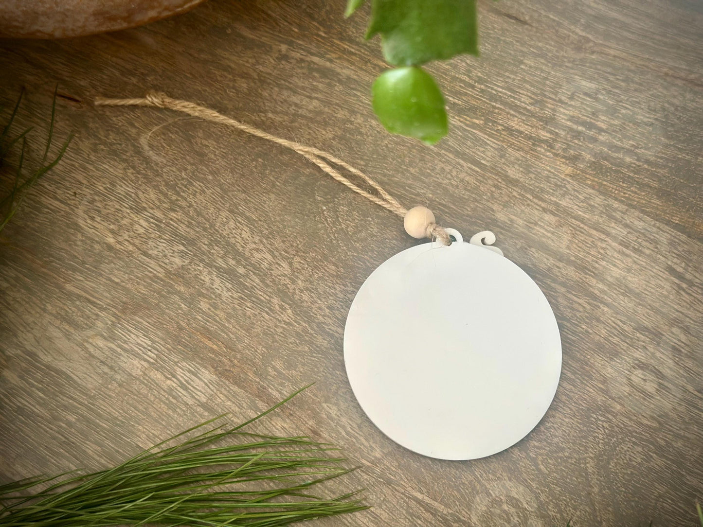 Resin Christmas Ornament: Green Wave Art, Acrylic 2025 Bauble - Christmas Tree Decor