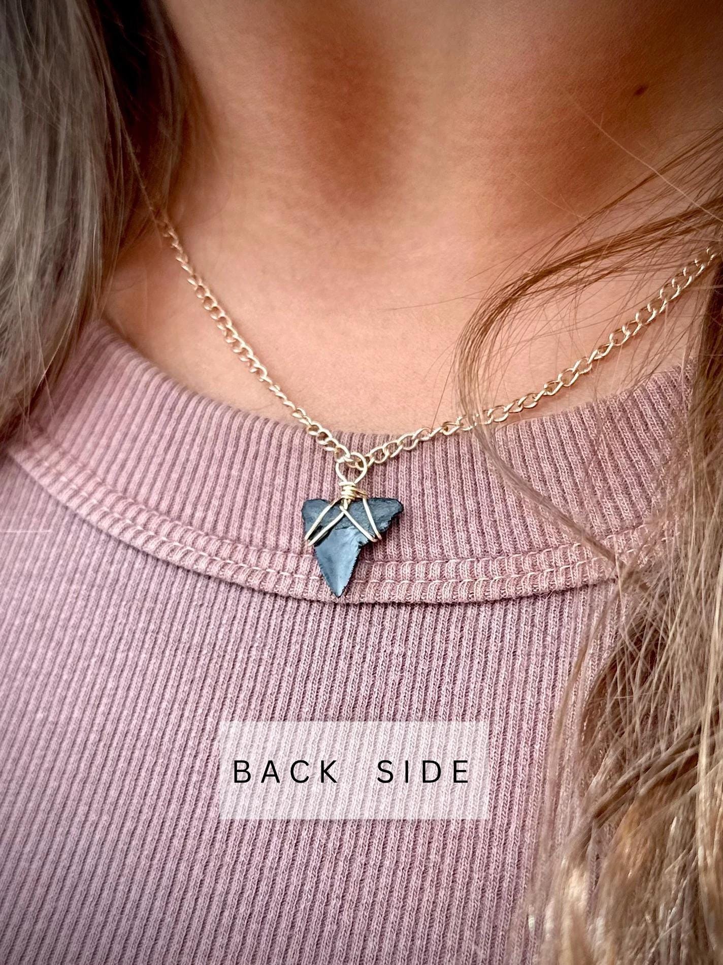 Real Shark Tooth Necklace: Tarnish Resistant Gold, Boho Beach Jewelry