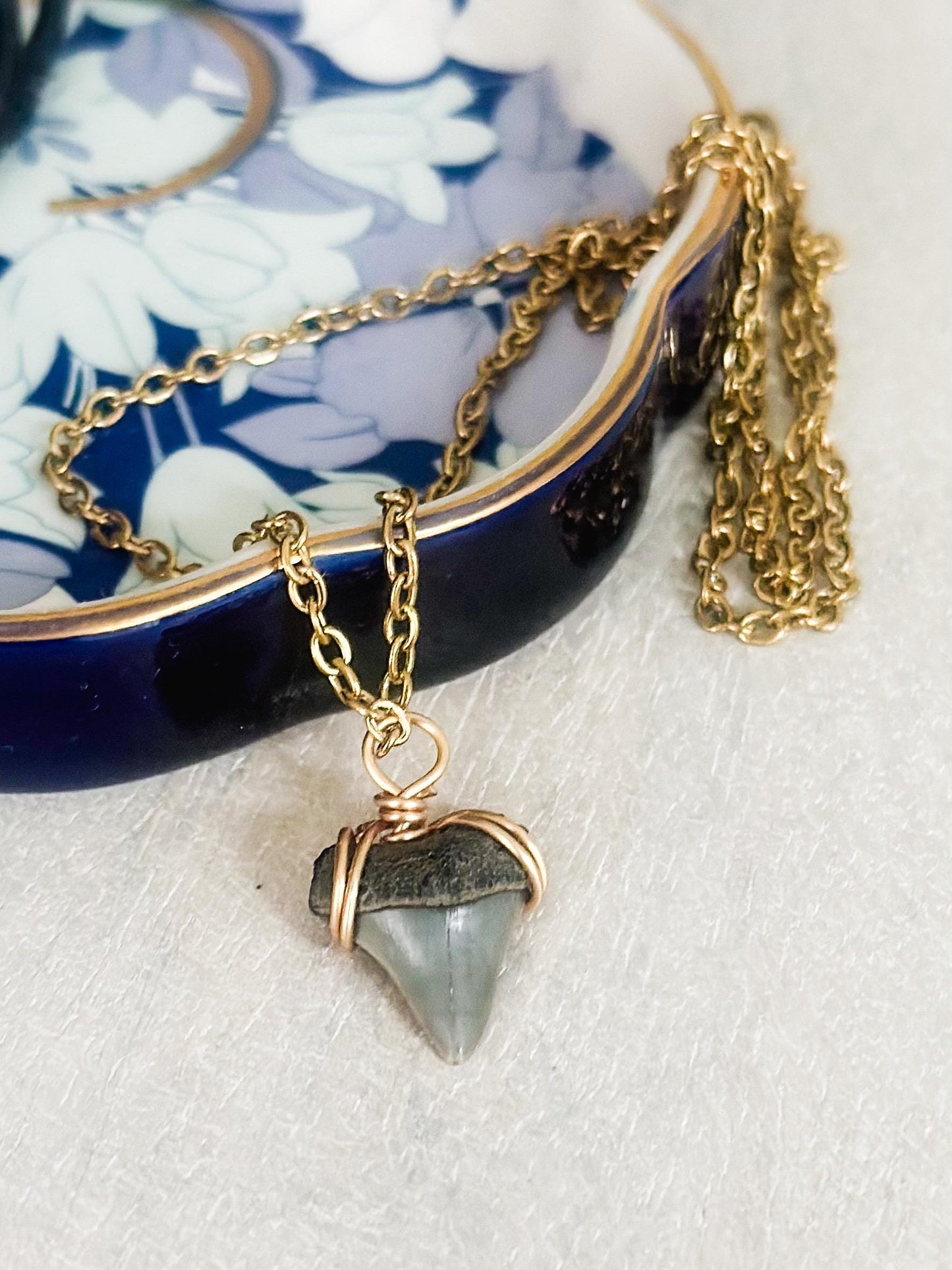 Real Shark Tooth Necklace: Tarnish Resistant Gold, Boho Beach Jewelry