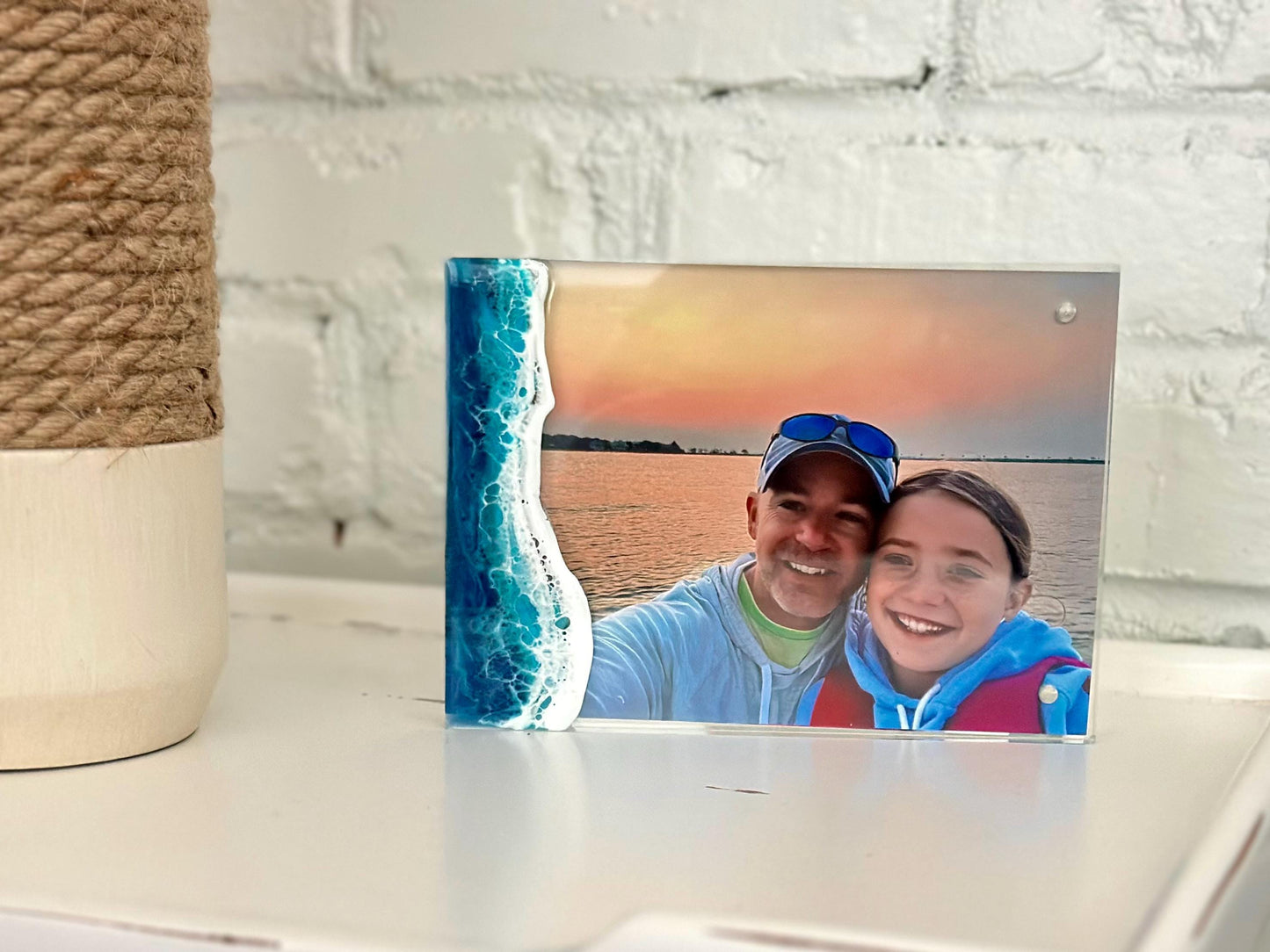 Resin Ocean Wave Acrylic Magnetic Picture Frame