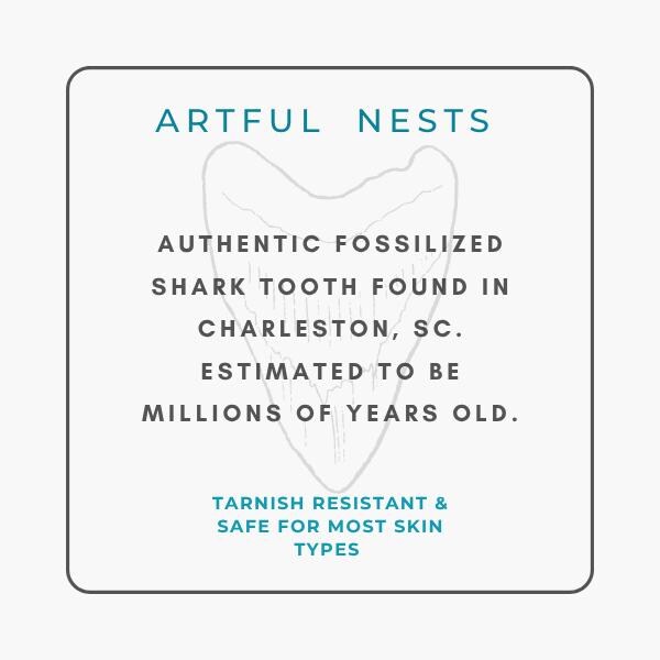 Real Shark Tooth Necklace: Tarnish Resistant Gold, Boho Beach Jewelry