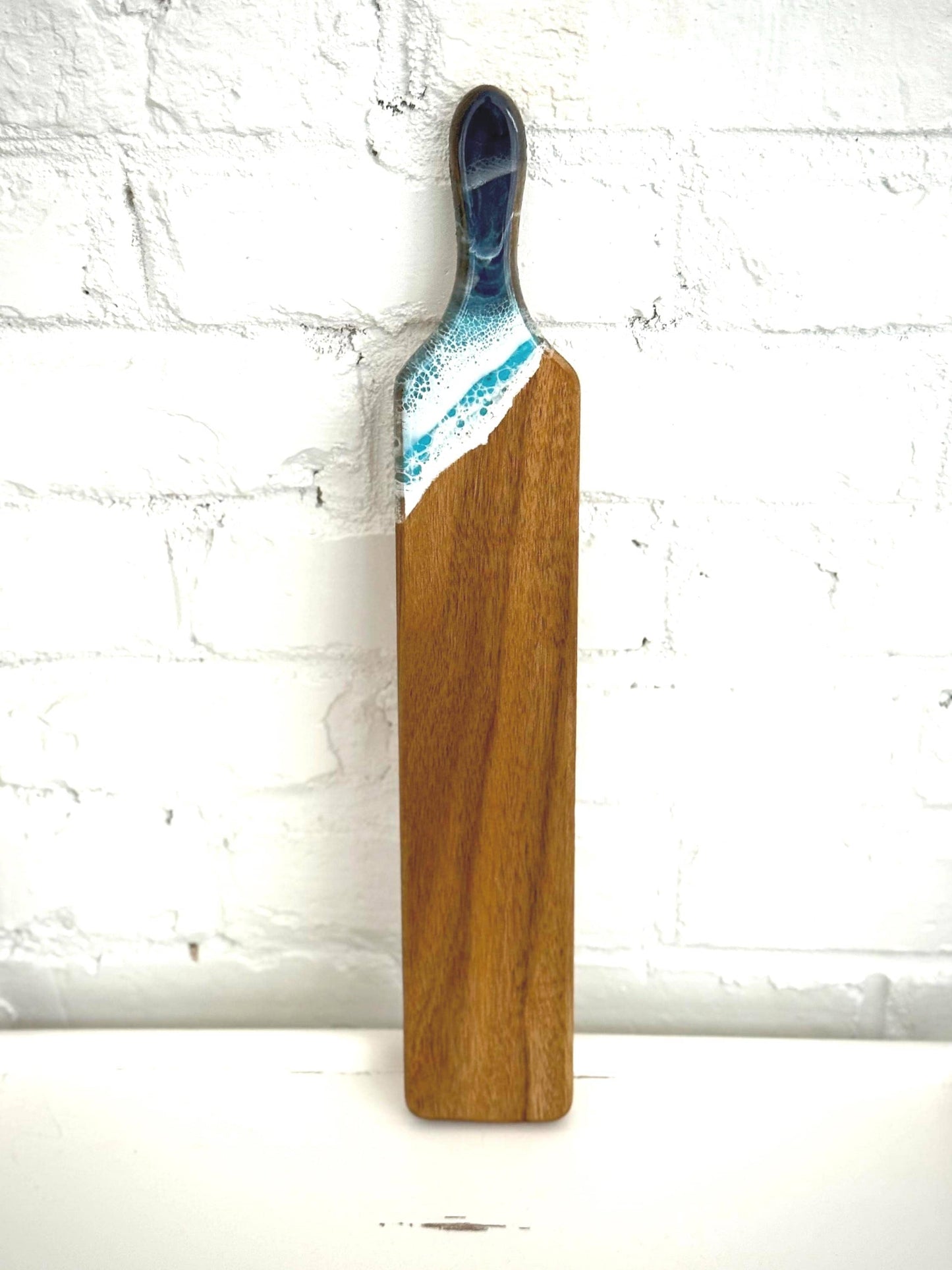 Cheese Tray with Resin Waves - Beach House Gift - Beach Wedding Gift - Coastal Inspired Kitchen Decor