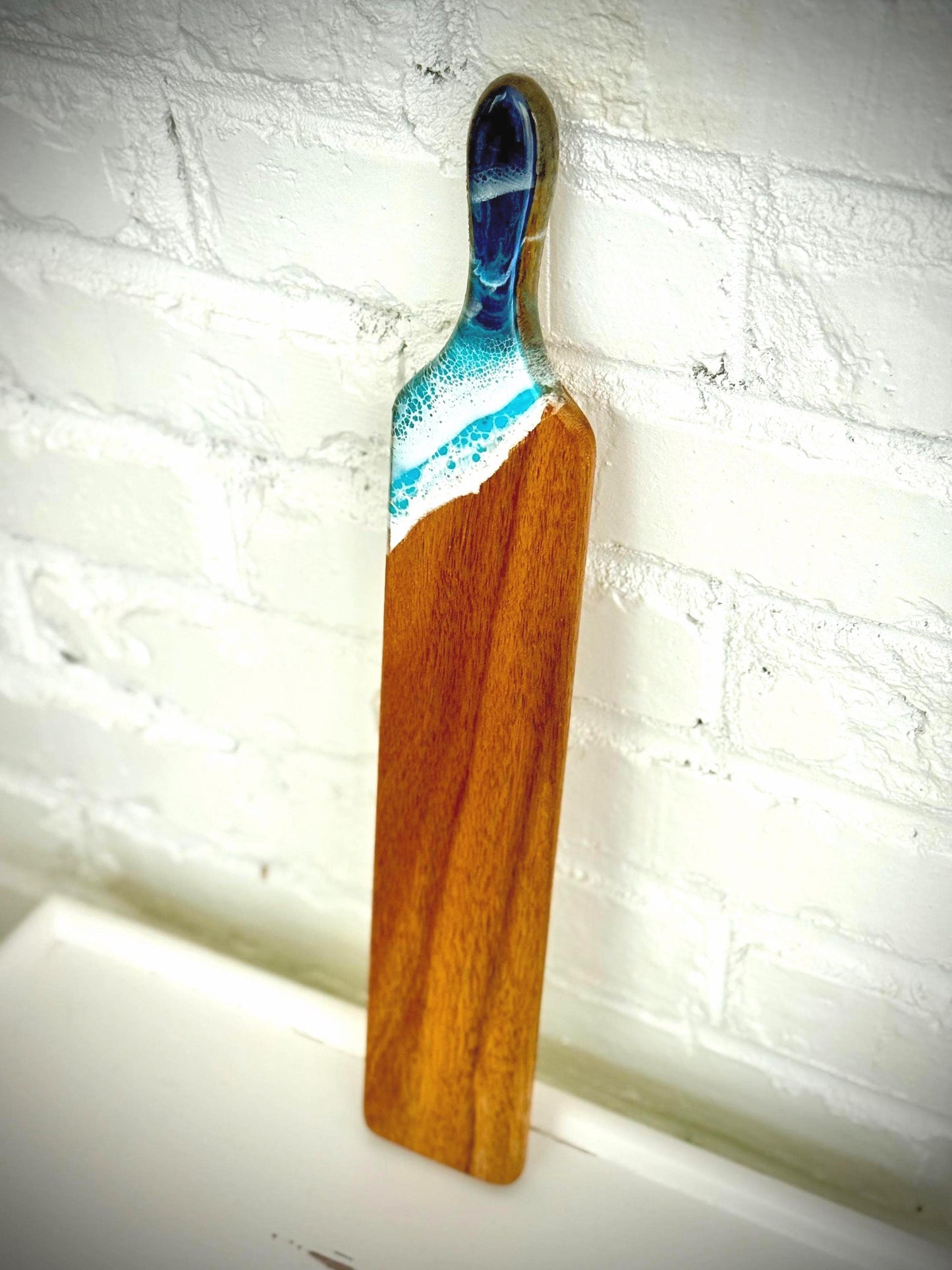 Cheese Tray with Resin Waves - Beach House Gift - Beach Wedding Gift - Coastal Inspired Kitchen Decor