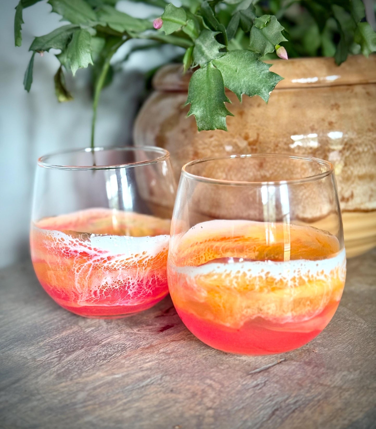 Red Wine Glass Unique - Gift for Red Wine Drinker - Christmas Hostess Gift - Beach Wedding Gift