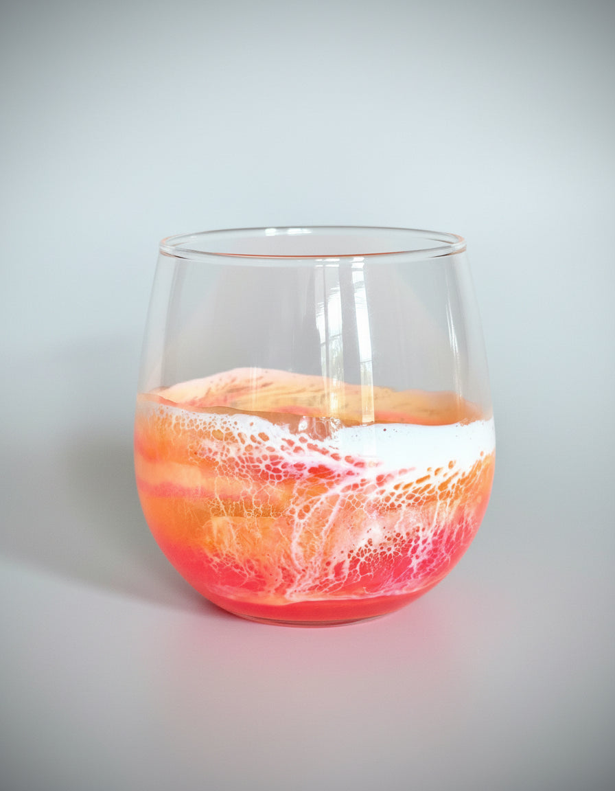 Red Wine Glass Unique - Gift for Red Wine Drinker - Christmas Hostess Gift - Beach Wedding Gift