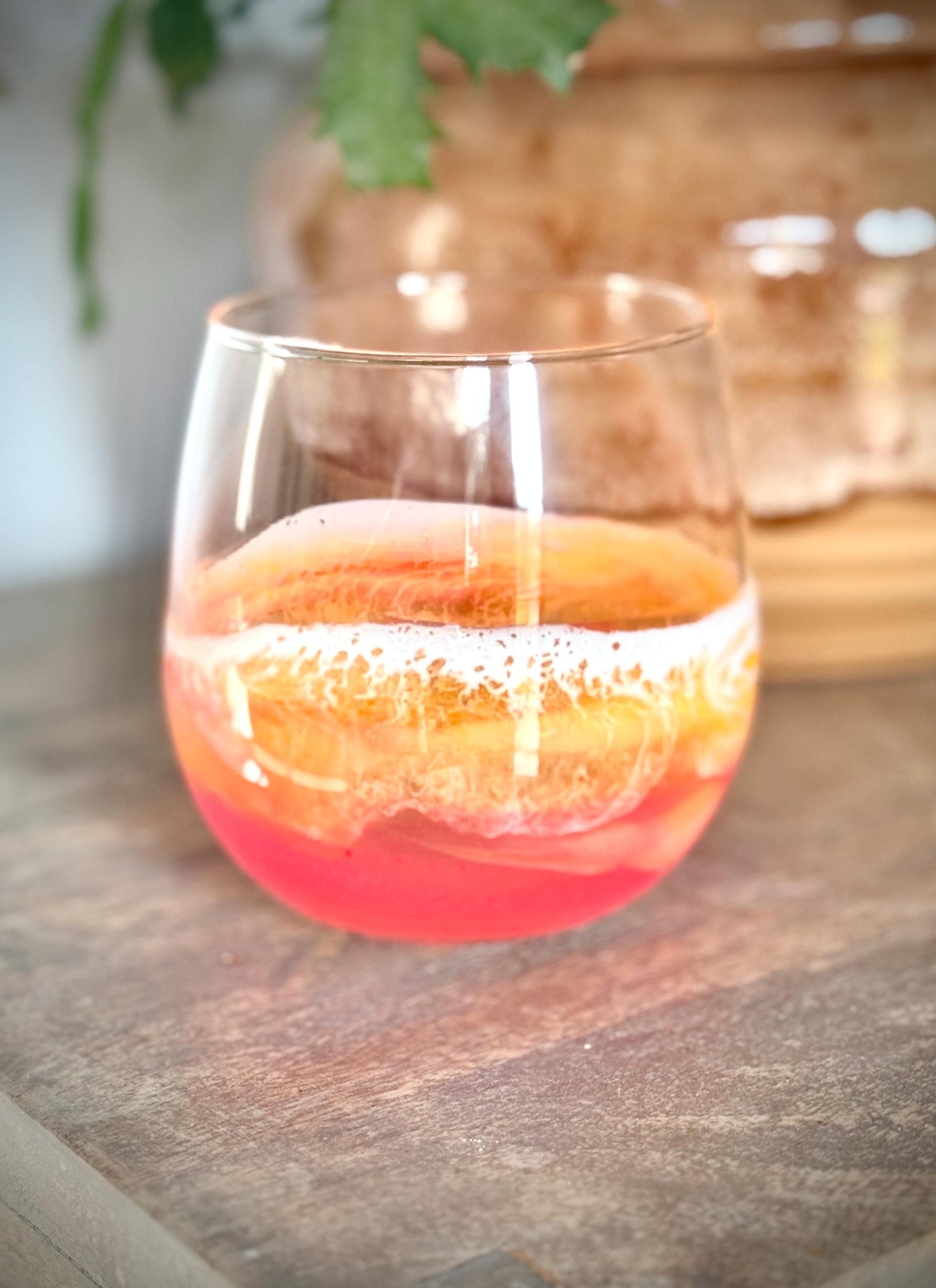 Red Wine Glass Unique - Gift for Red Wine Drinker - Christmas Hostess Gift - Beach Wedding Gift