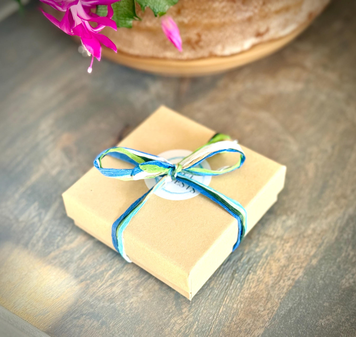 Teal Resin Stud Earrings - Gold Stainless Steel, Sensitive Ears - 10mm