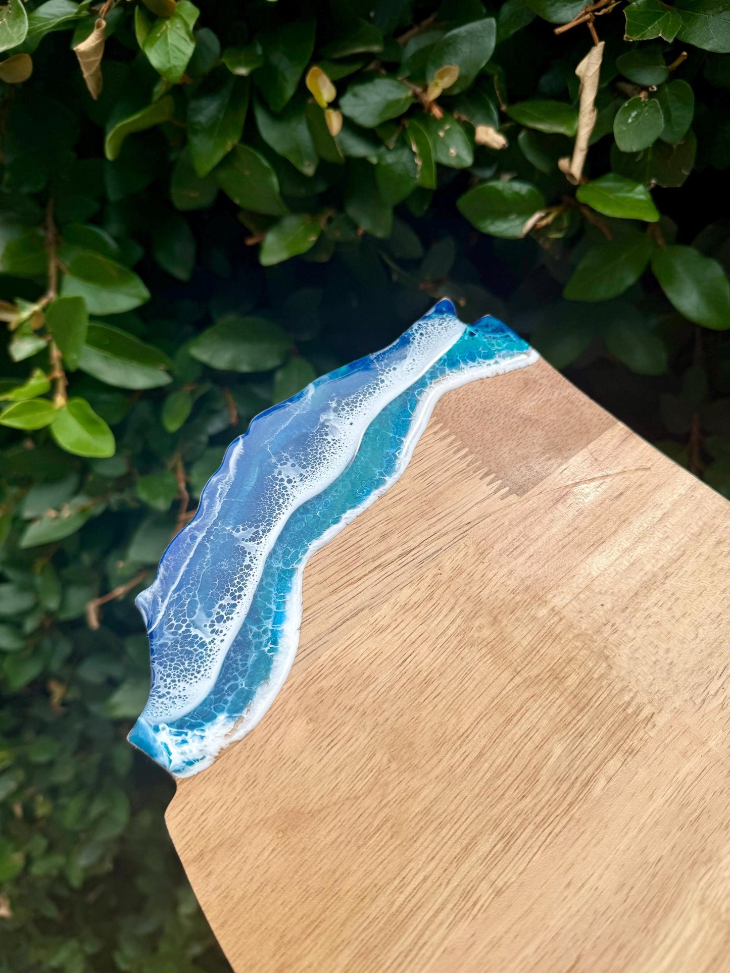 USA Shaped Charcuterie Board / Resin Ocean Wave Cheese Board / United States Map Serving Tray / Patriotic Cutting Board / 4th of July Gift