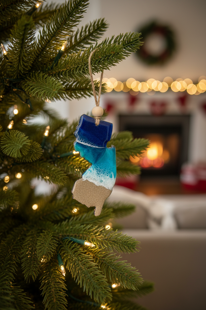 NJ Ornament on Christmas Tree