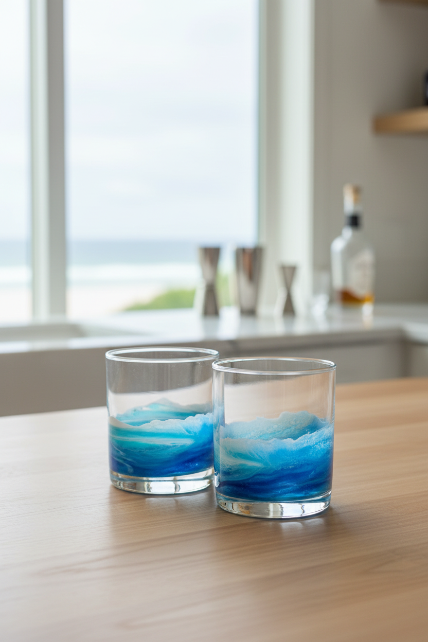 Ocean Rocks Glass - Duo