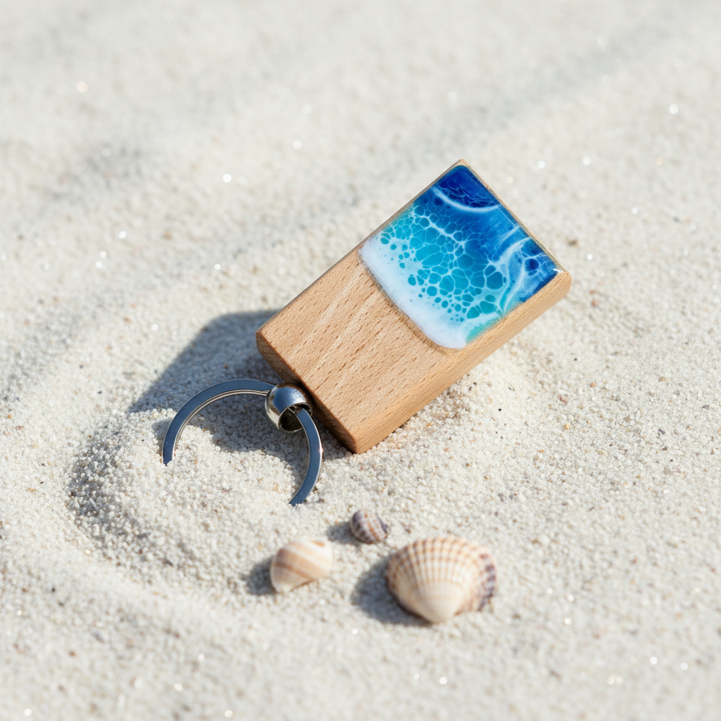 Ocean Wave Keychain - Beach