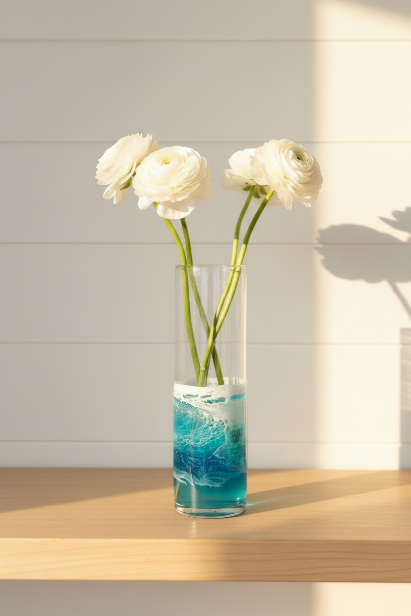 Ocean Wave Vase - Ranunculus