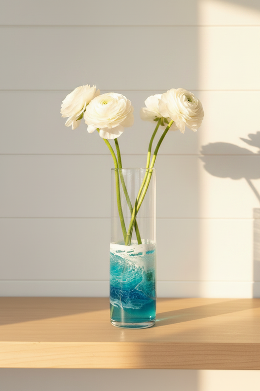 Ocean Wave Vase - Ranunculus