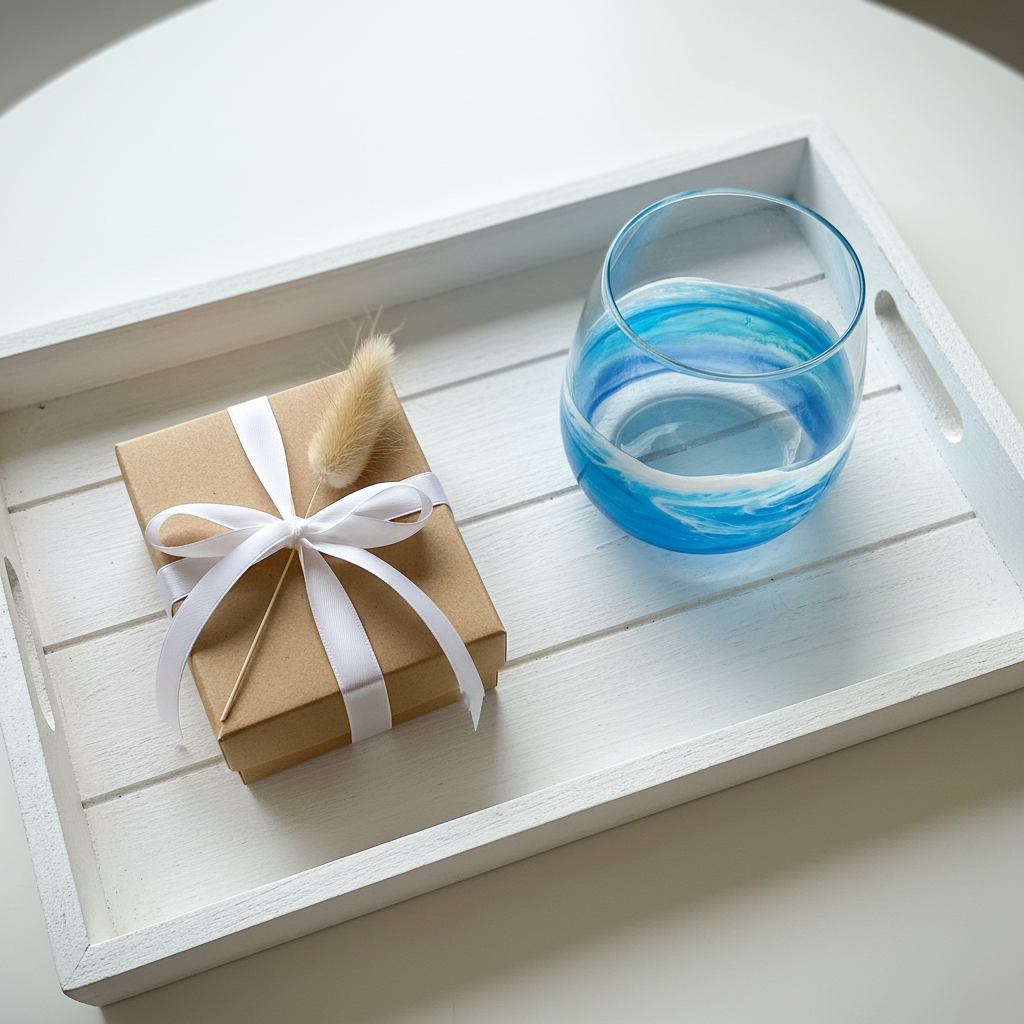 Resin Wave Wine Glass - Gift Styling