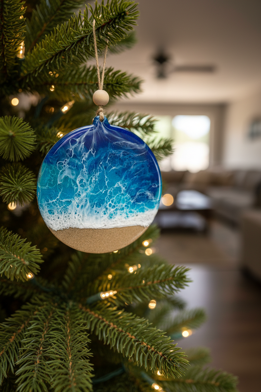 Round Ornament on Christmas Tree