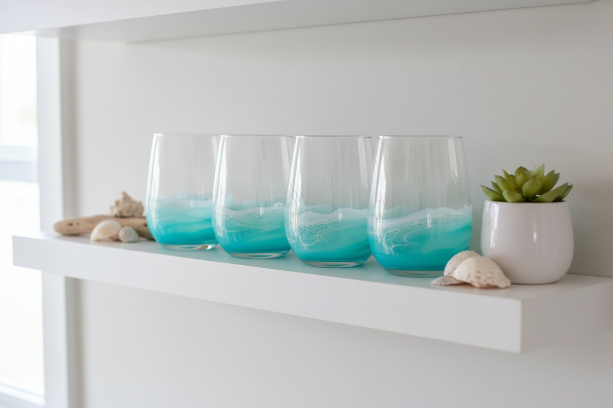 Set of 4 on shelf