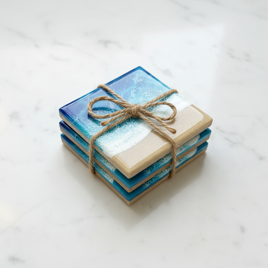 Stacked Coasters with Twine