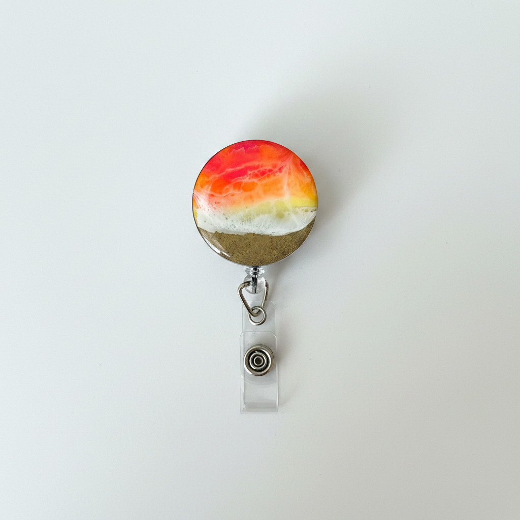 Sunset Badge Reel – Flat Lay