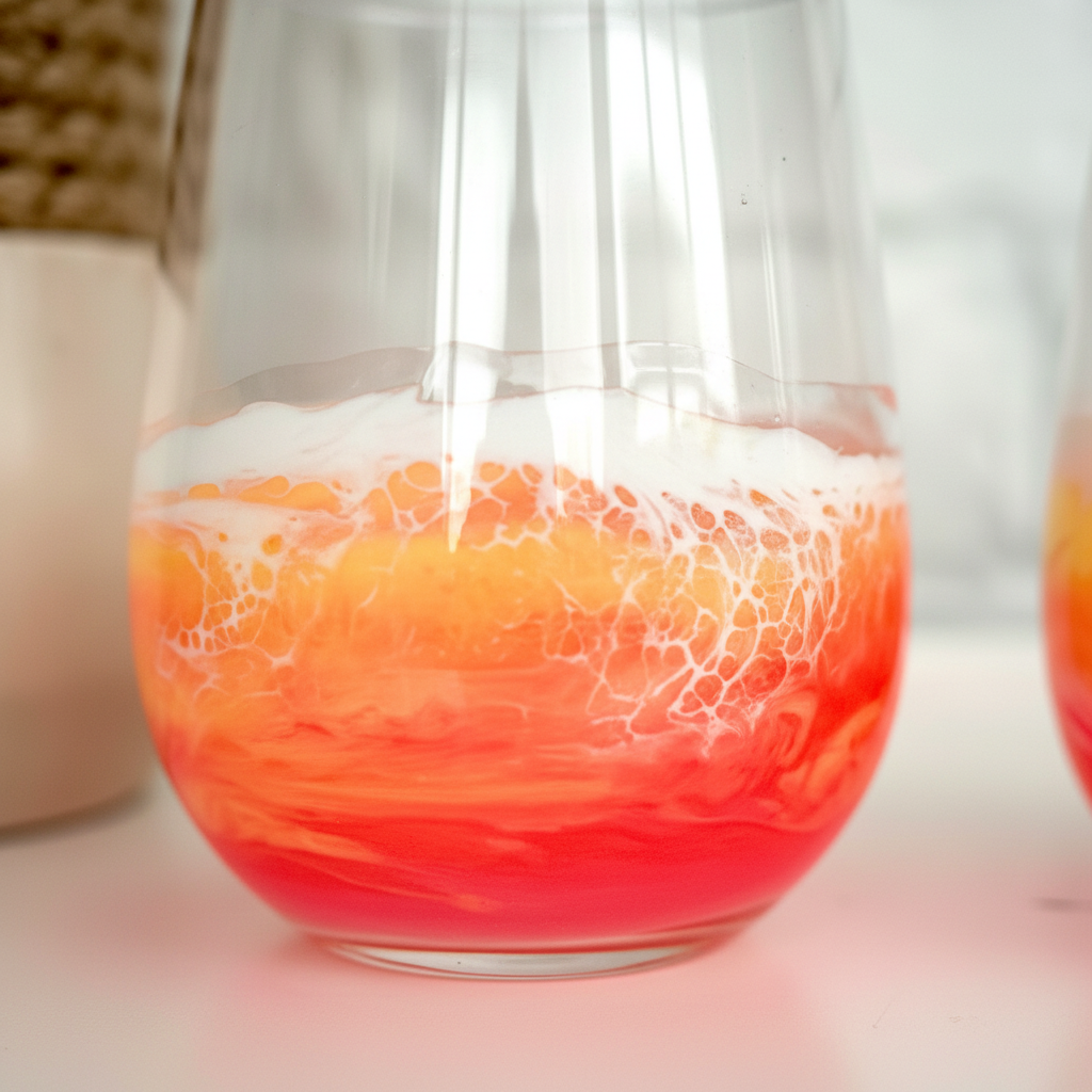 Sunset resin detail close-up