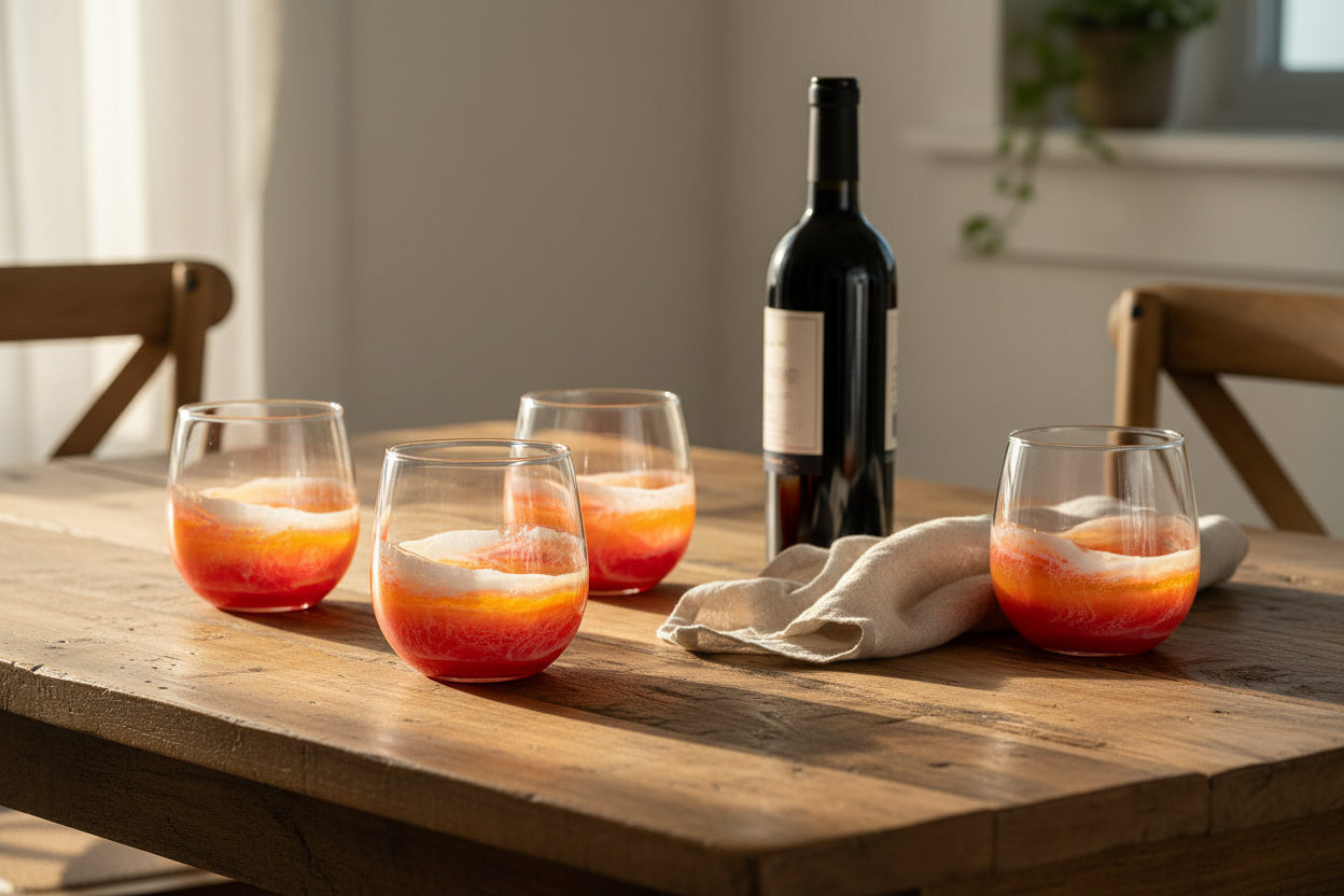 Sunset Resin Wine Glass Set of 4