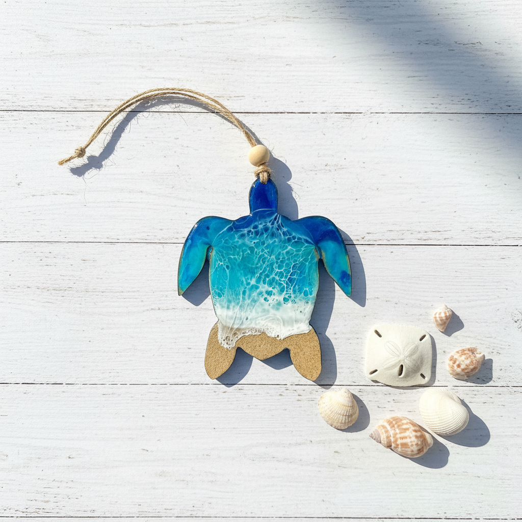 Turtle Ornament Flat Lay