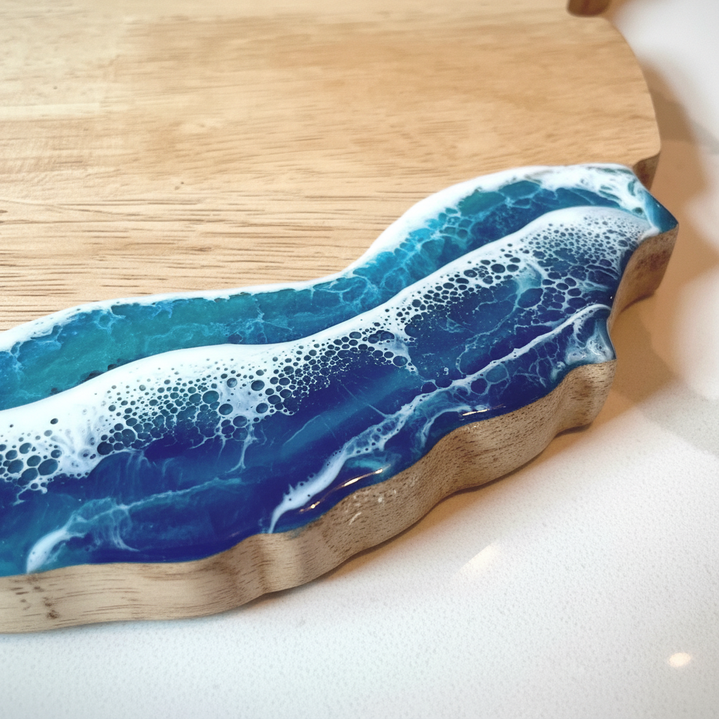 USA Charcuterie Board – Resin Detail Close-Up